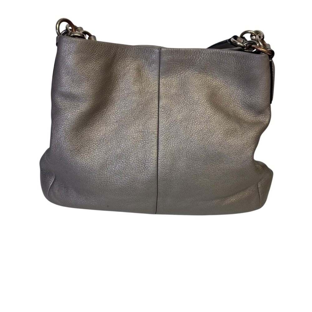 Coach Women's Madison Phoebe Gold Pebbled Leather Shoulder Tote Bag 2 Handles - Picture 3 of 15